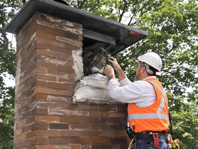 Humane removal of debris and animals by Warrensville Heights Chimney Sweep in Warrensville Heights, OH