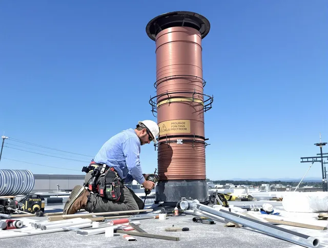 Installed chimney liner by Warrensville Heights Chimney Sweep in Warrensville Heights, OH