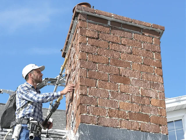 Brickwork for a chimney rebuild by Warrensville Heights Chimney Sweep in Warrensville Heights, OH