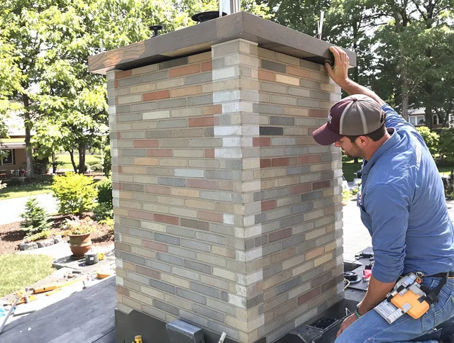 Warrensville Heights Chimney Sweep completing a modern chimney remodel in Warrensville Heights, OH