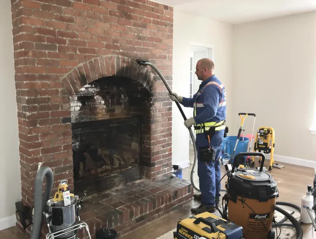 Warrensville Heights Chimney Sweep expert performing detailed chimney sweep in Warrensville Heights, OH