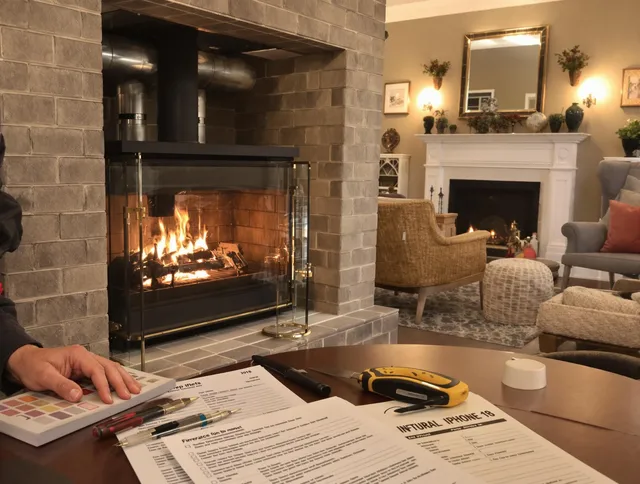 Warrensville Heights Chimney Sweep verifying fireplace safety measures in Warrensville Heights, OH